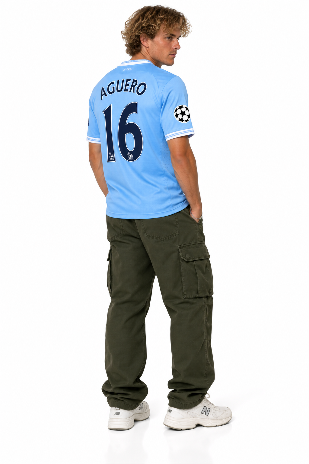 Manchester City Retro Jersey 11/12 — worn, back