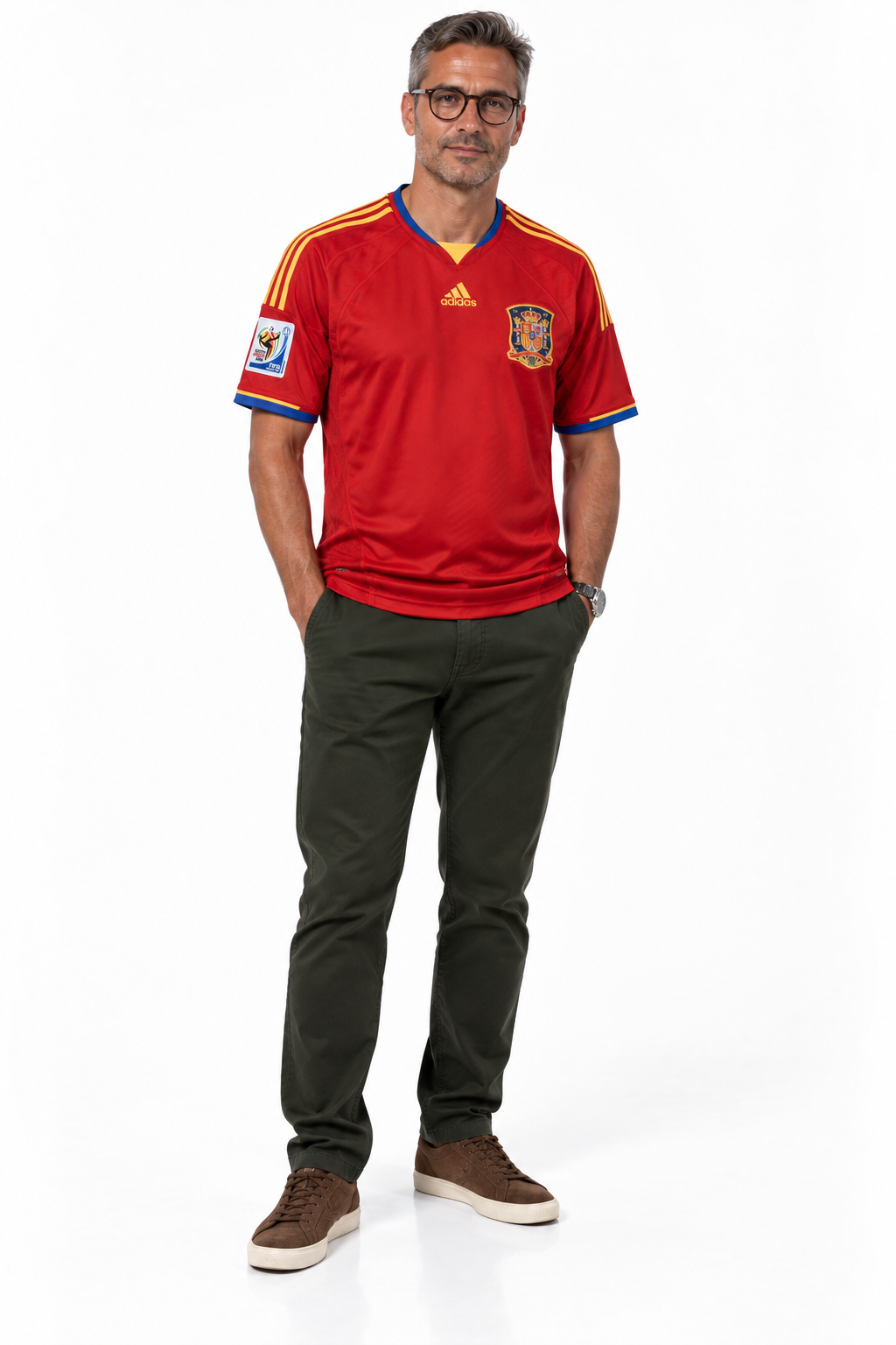 Spain Retro Jersey 2010 — worn, front