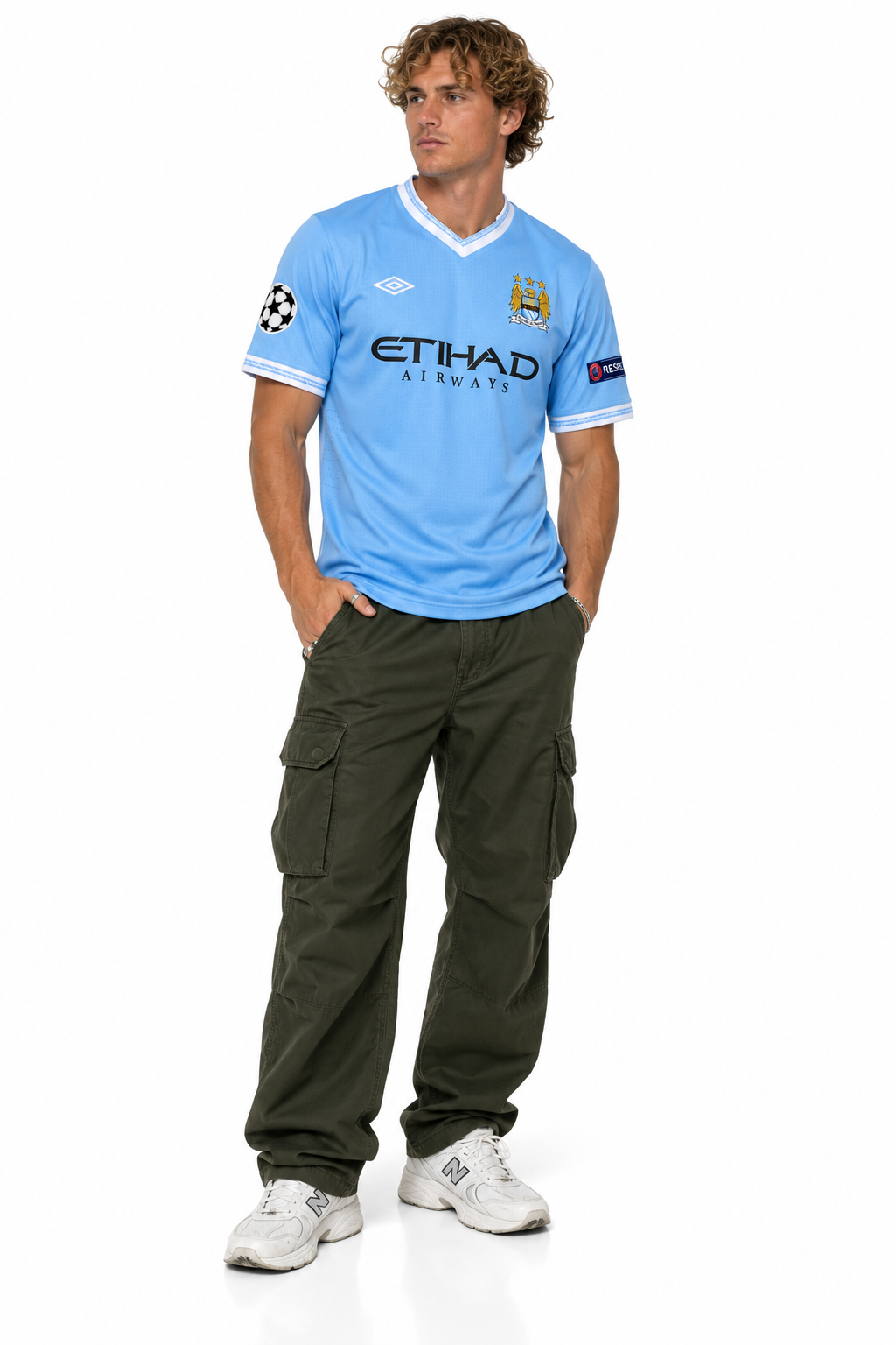 Manchester City Retro Jersey 11/12 — worn, front