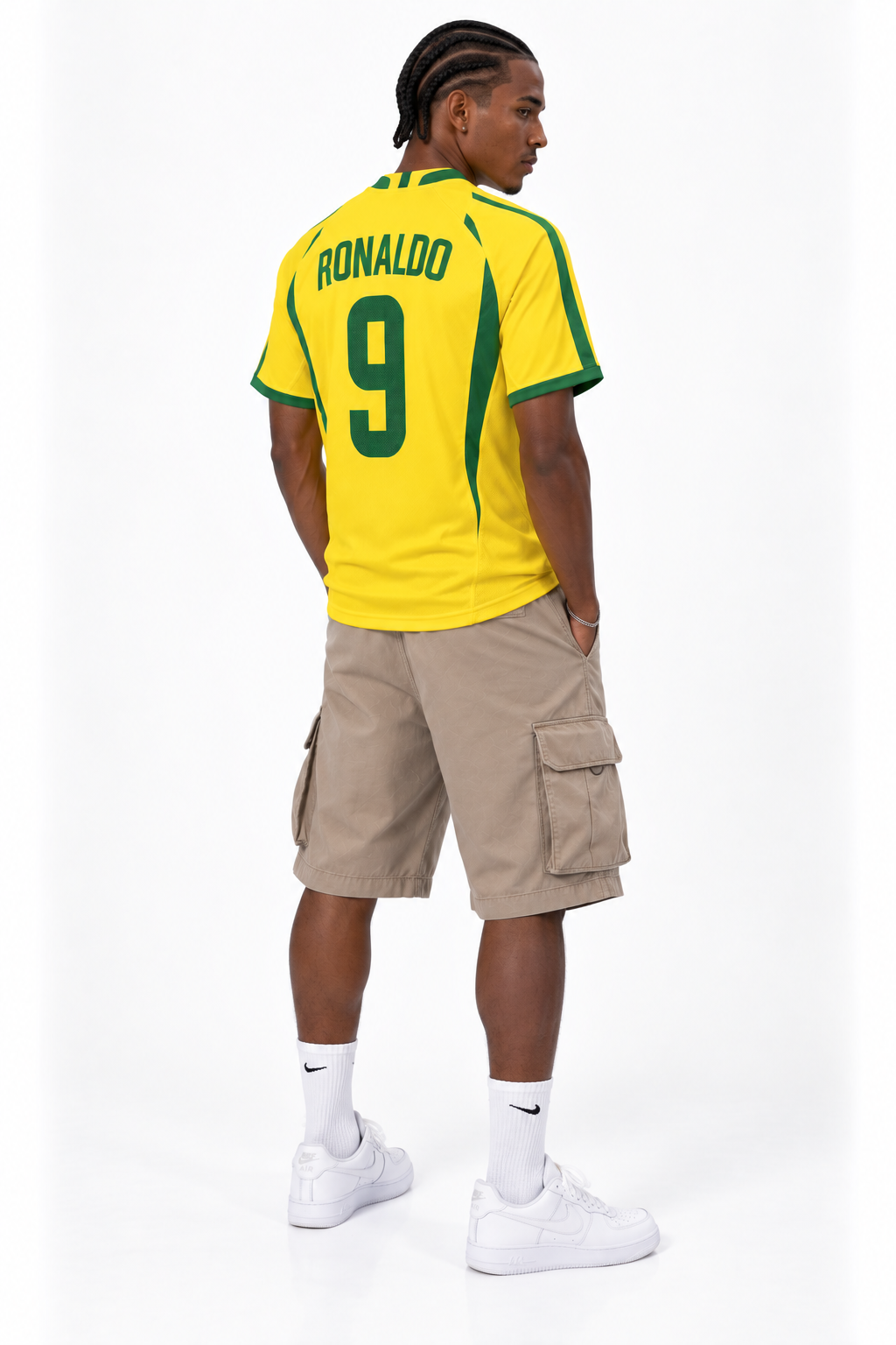 Brazil Retro Jersey 2002 — worn, back
