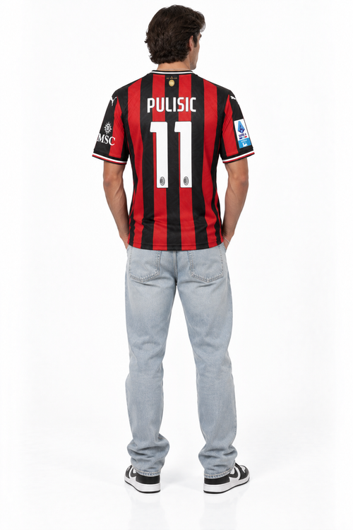 AC Milan Pulisic 11 — Home 25/26 — worn, back