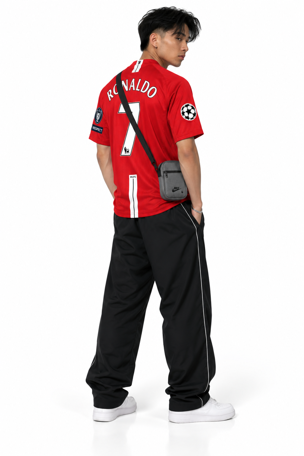 Manchester United Retro Jersey 07/08 — worn, back