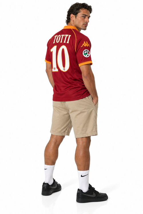 AS Roma Retro Jersey 00/01 — worn, back