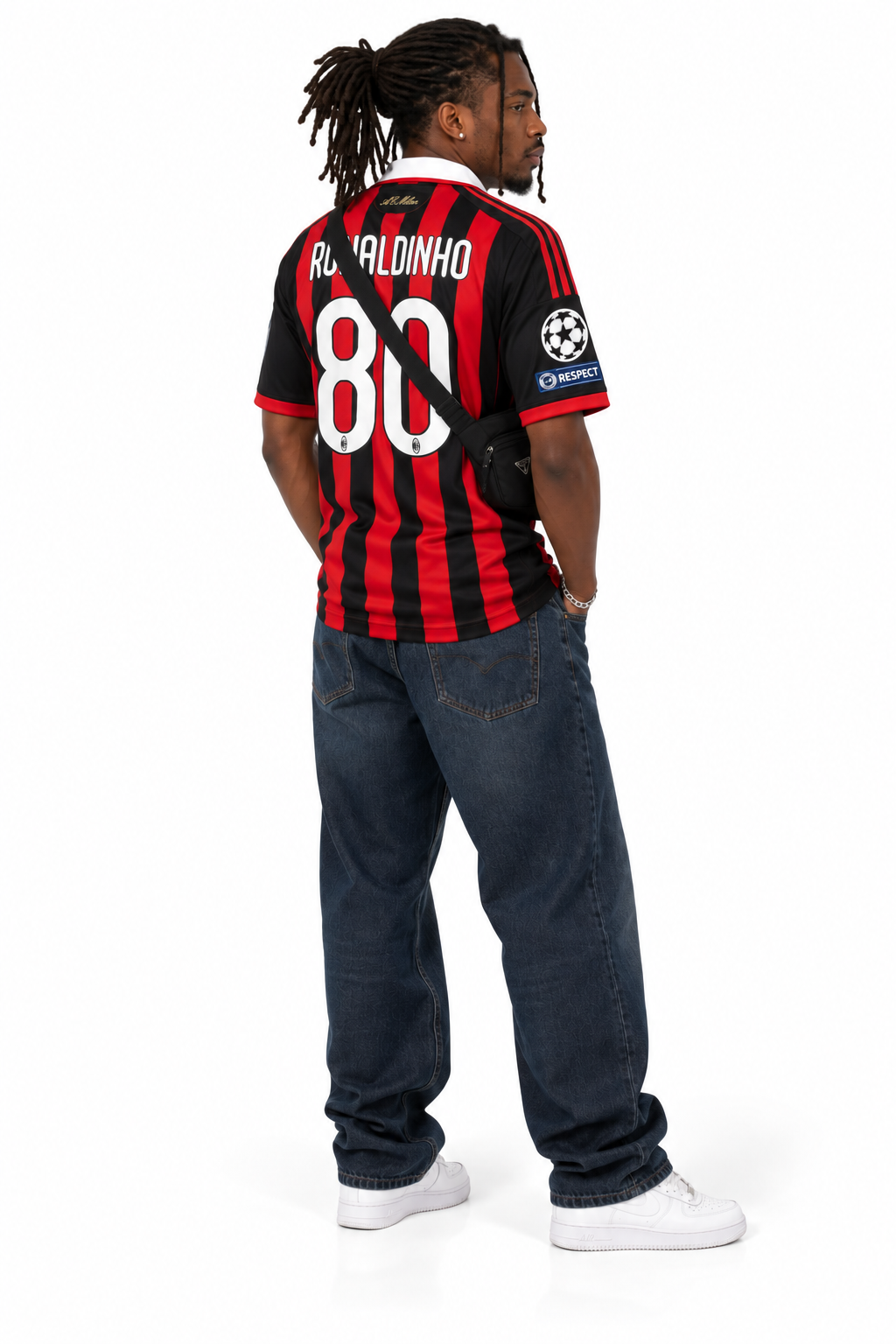 AC Milan Retro Jersey 08/09 — worn, back