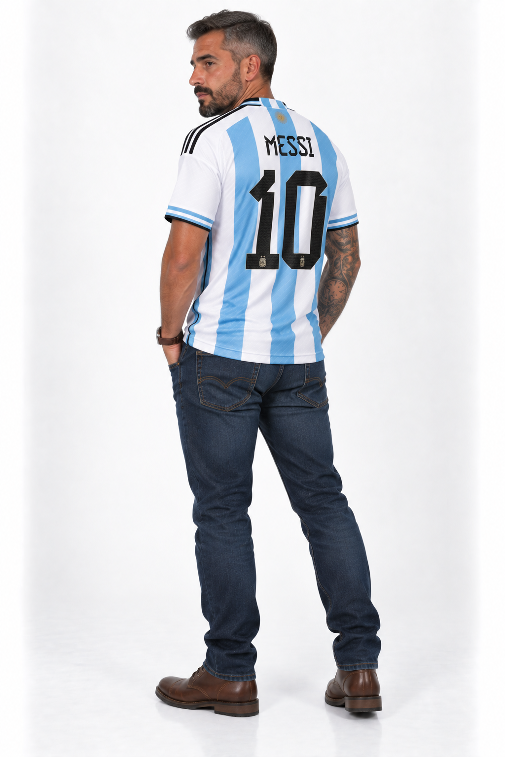 Argentina Retro Jersey 2022 — worn, back