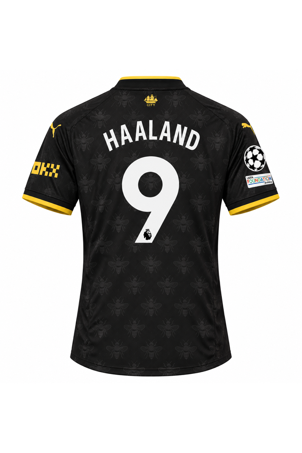 Manchester City Haaland 9 — Away 25/26 — back