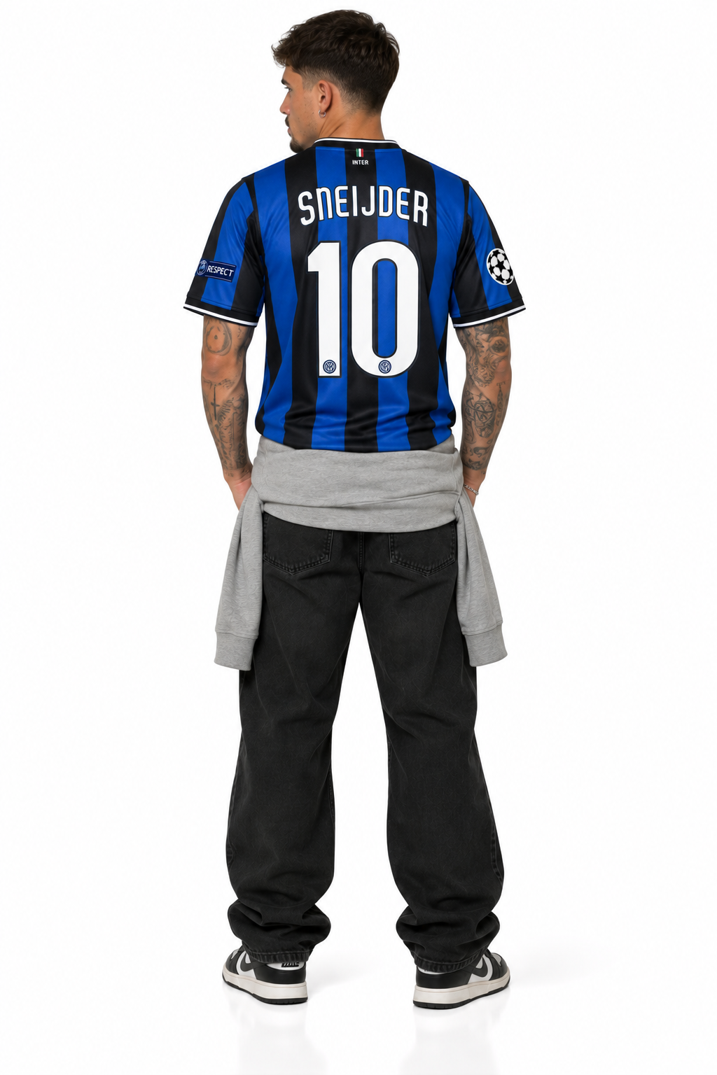 Inter Milan Retro Jersey 09/10 — worn, back