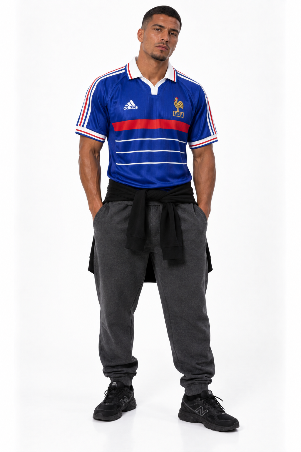 France Retro Jersey 1998 — worn, front