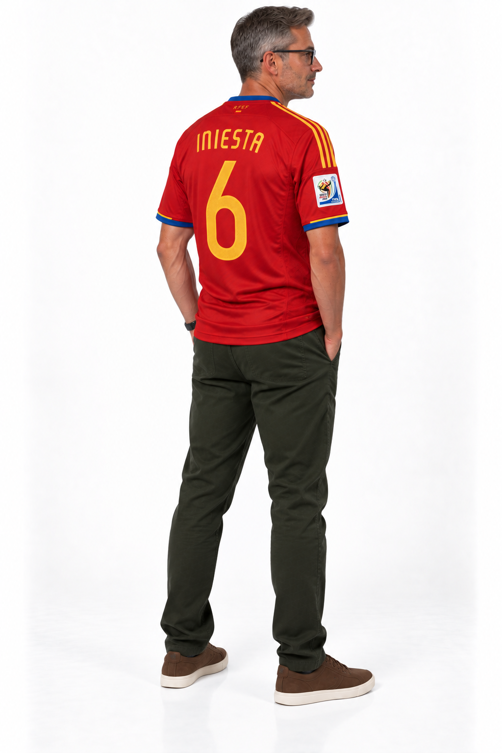Spain Retro Jersey 2010 — worn, back