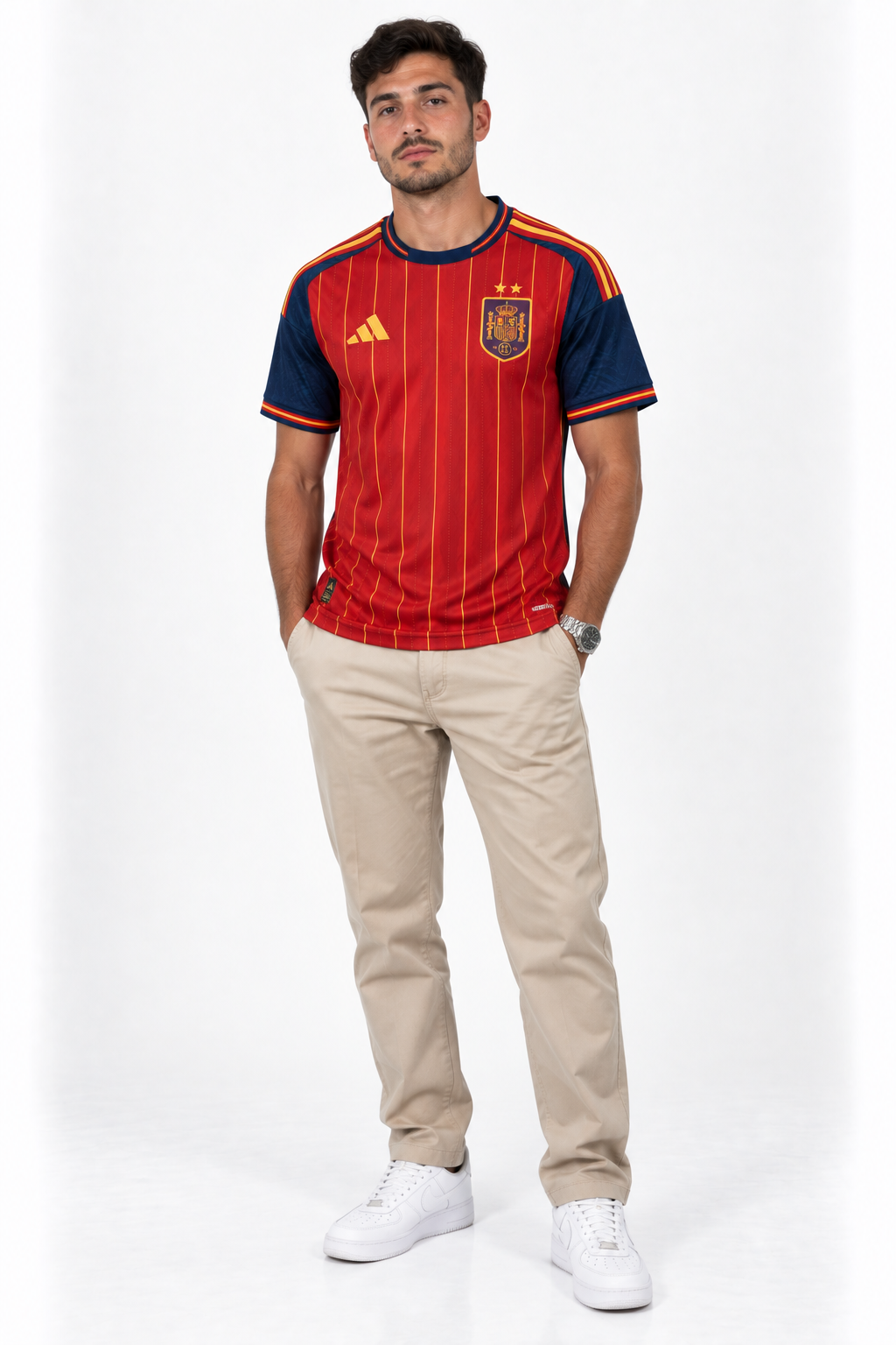 Spain Home Jersey 2026 — worn, front