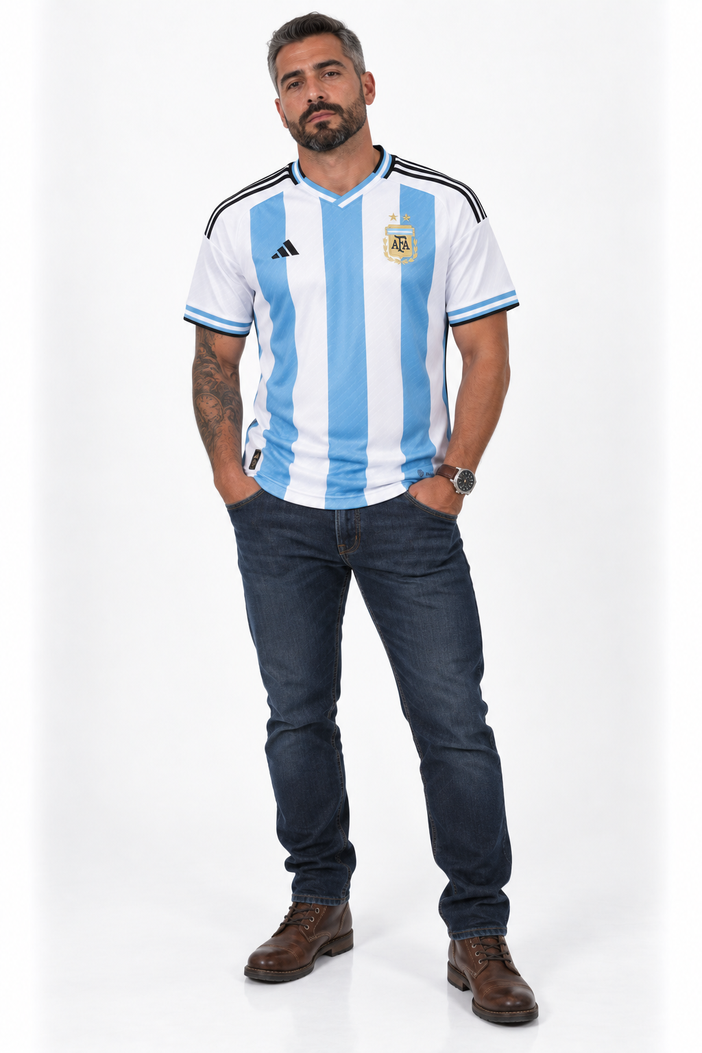 Argentina Retro Jersey 2022 — worn, front