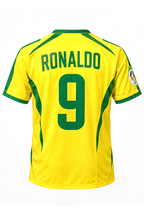 Brazil Home Retro Jersey 2002 – Ronaldo 9 — back