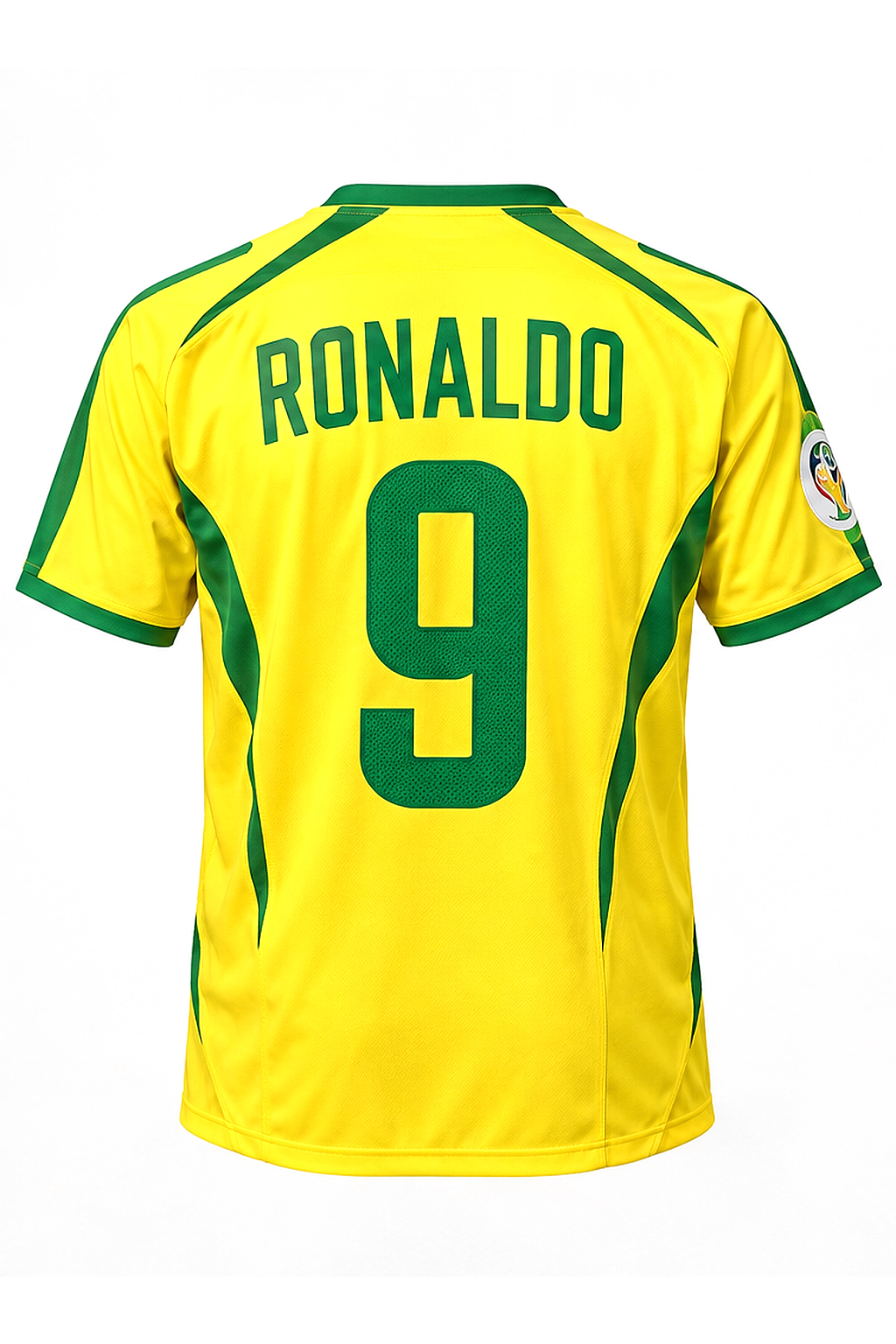 Brazil Home Retro Jersey 2002 – Ronaldo 9 — back